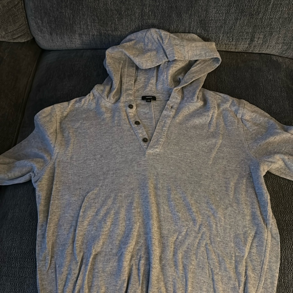 Vince waffle hooded sweatshirt.